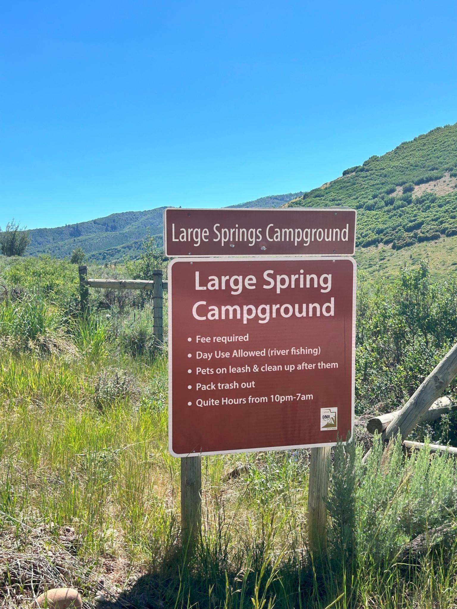 East Canyon State Park: Large Spring Group Campground
