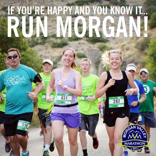 If you're happy and you know it...Run Morgan! flyer.